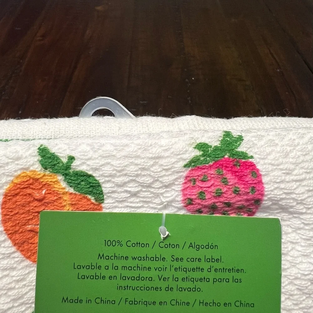 Kate Spade New York Assortment of fFruits Colorful Kitchen Towels Set of 3